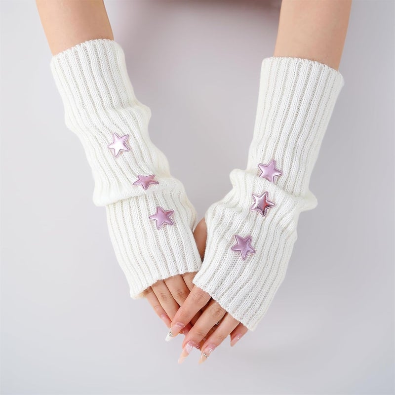 Insdark Goth Arm Warmers Y2k Women Rave Cute Fashion Punk Japanese Winter Grunge - Image 5